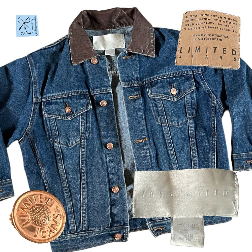 The Limited Limited Jeans Bomber Denim Jacket Sz M